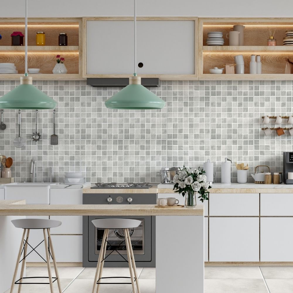 Piso Cerámico Liso Arielle Gris 46x46cm 1.90m2 Gala