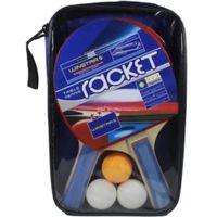 Set de 2 Raquetas Paletas + Pelotas Ping Pong + Estuche