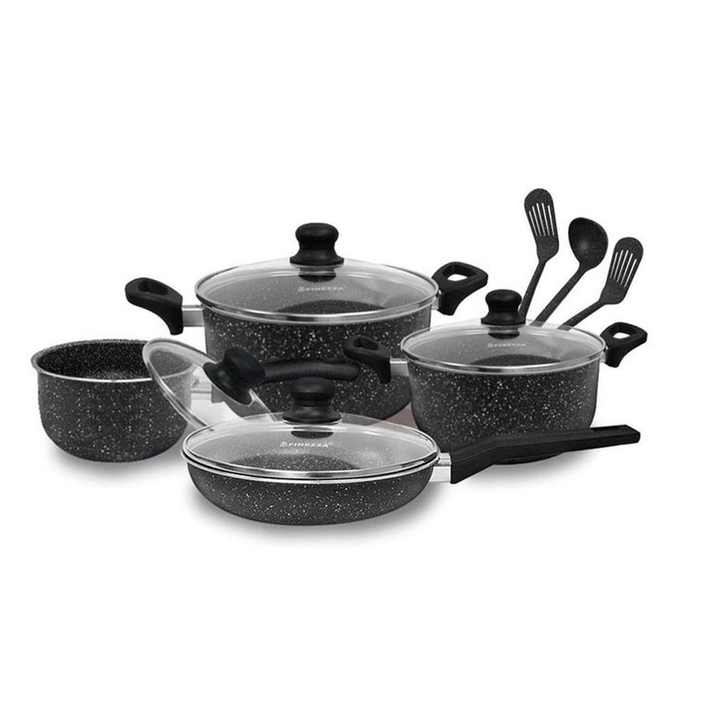 Juego de ollas antiadherente 11PZAS FZ-X1705M Negro