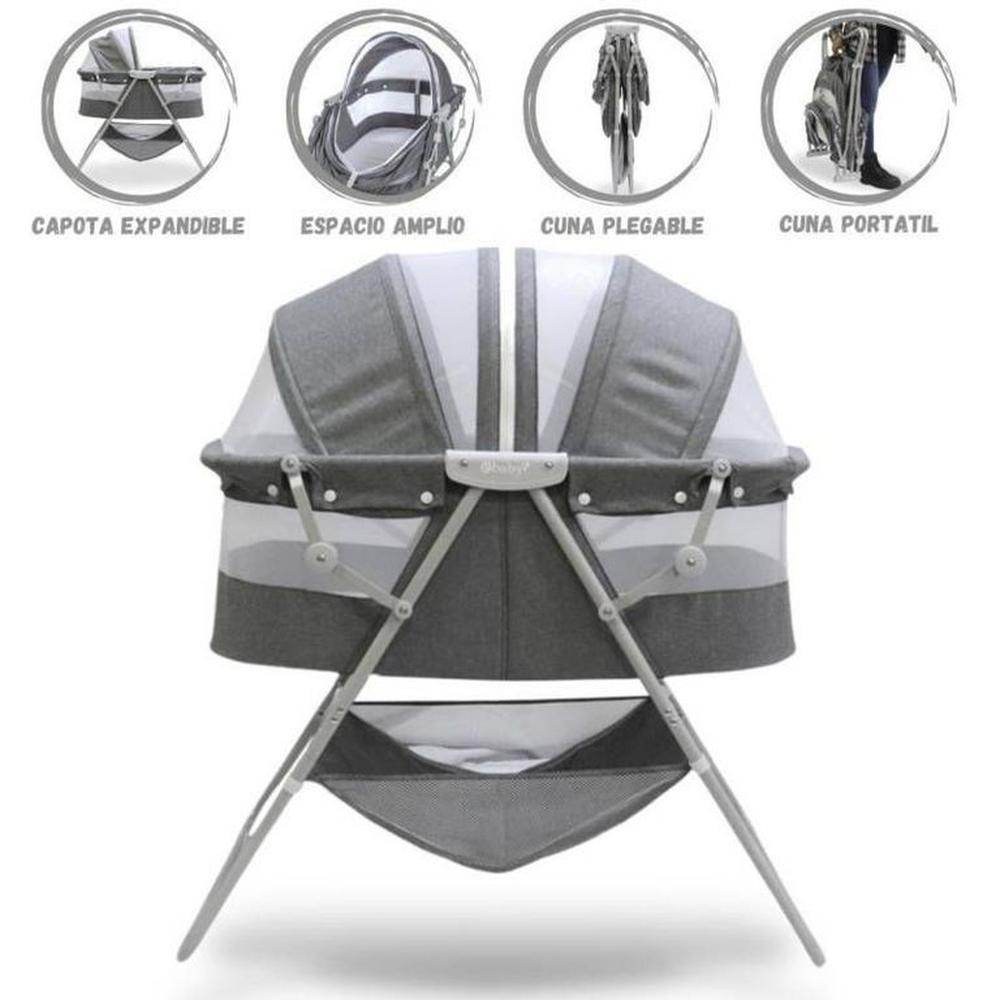 Cuna Portátil Plegable Para Bebé »DOLLY» GRAY