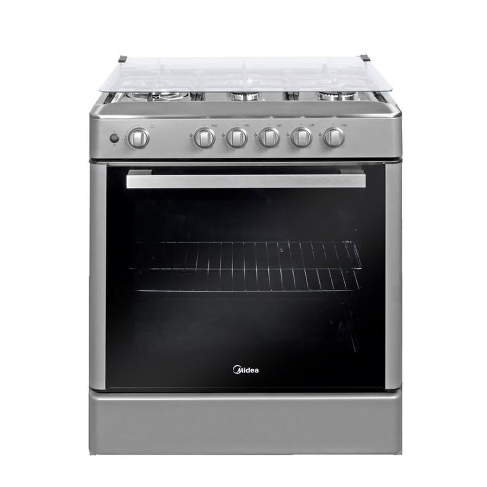 Cocina a gas 30"" Midea 5 hornillas Venus Silver MGS30FS2LBAMB