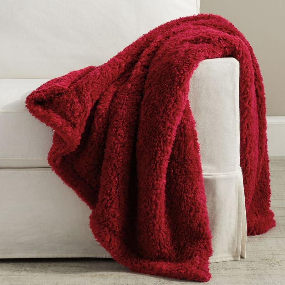 Manta teddy rojo 130x160