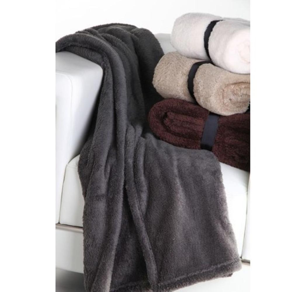 Manta teddy plomo 130x160