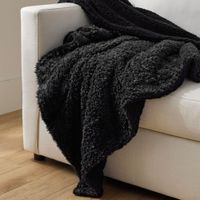 Manta big teddy negro 200x170