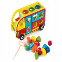 Juguete Didáctico Bus Escolar con Figuras Geometricas encaje