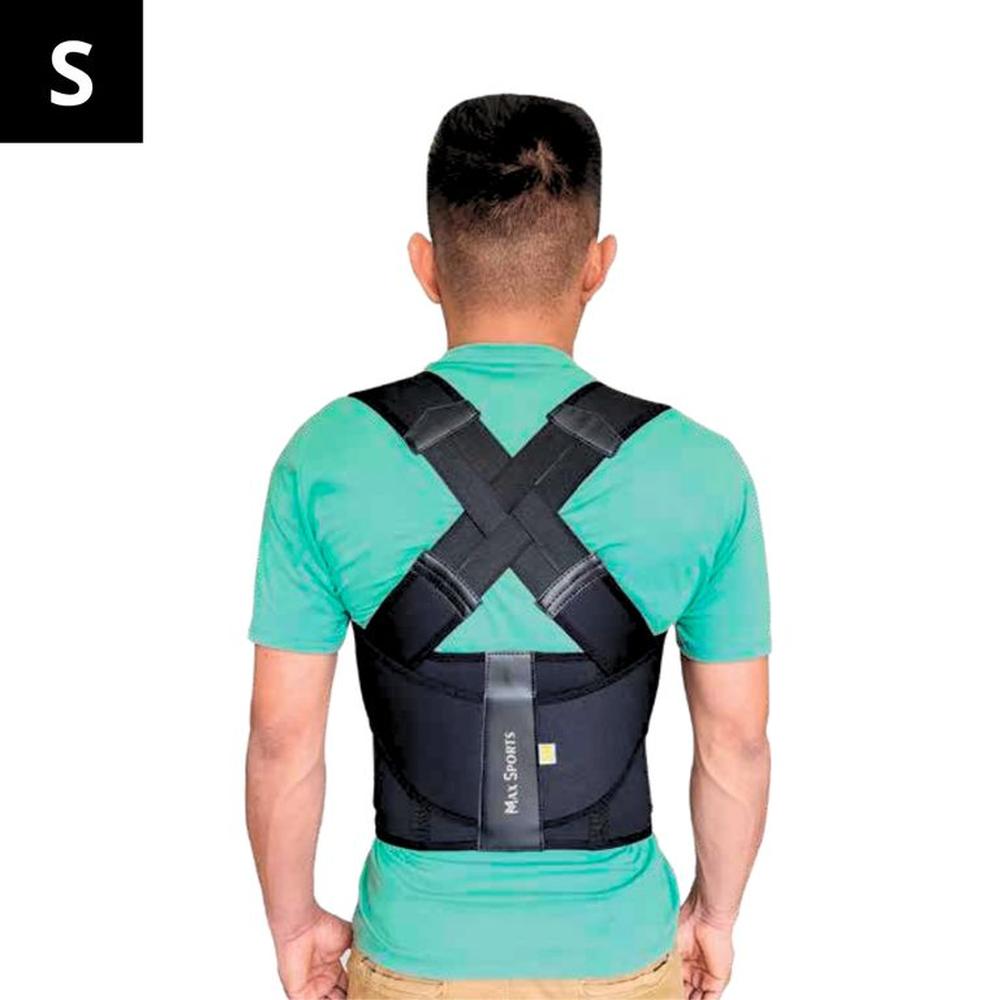 MAXSPORTS Corrector de Postura Porter Negro S