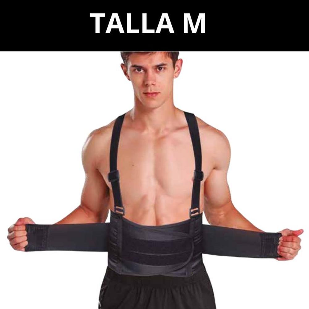 Faja Lumbar Corta Negro M  MAXSPORTS