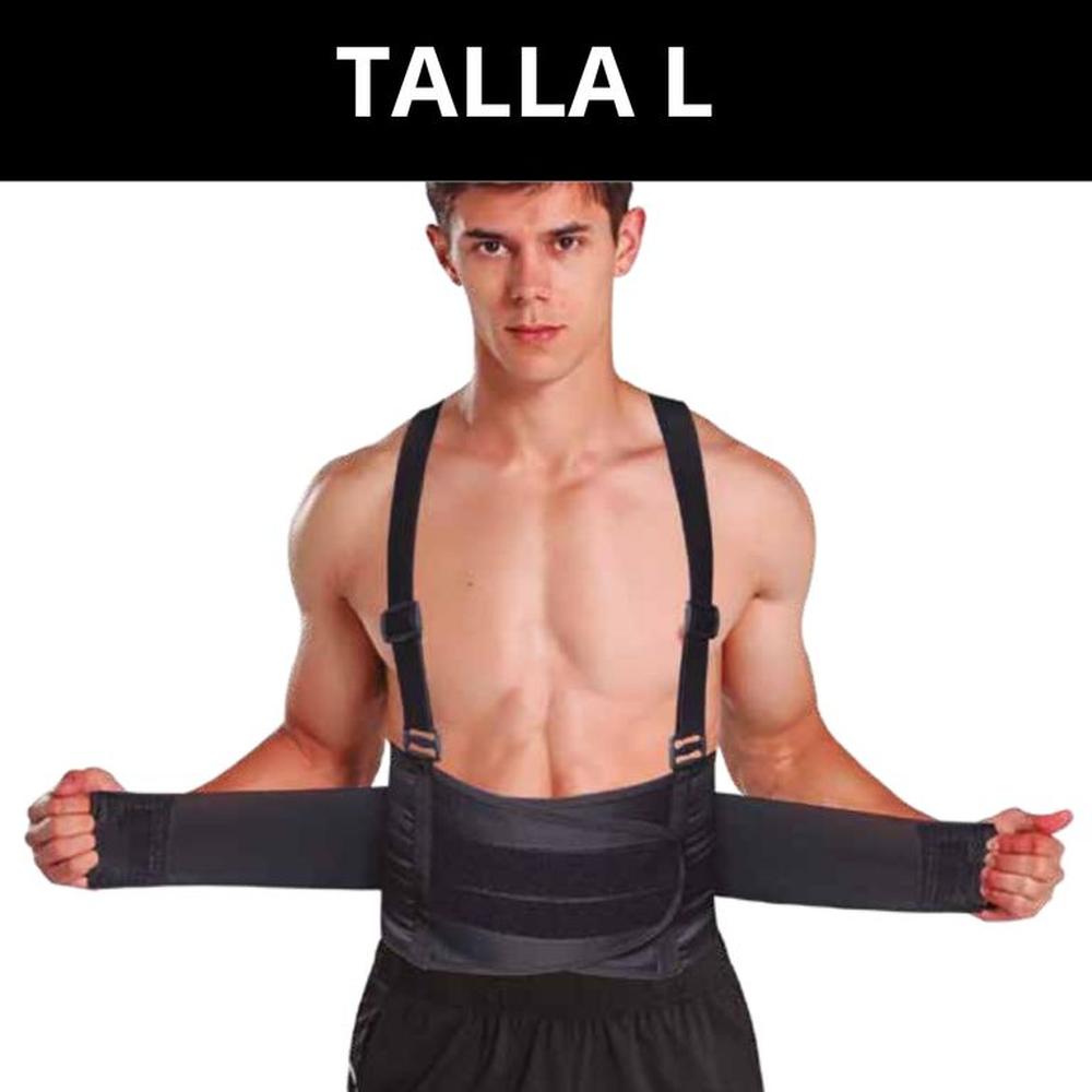 Faja Lumbar Corta Negro L  MAXSPORTS