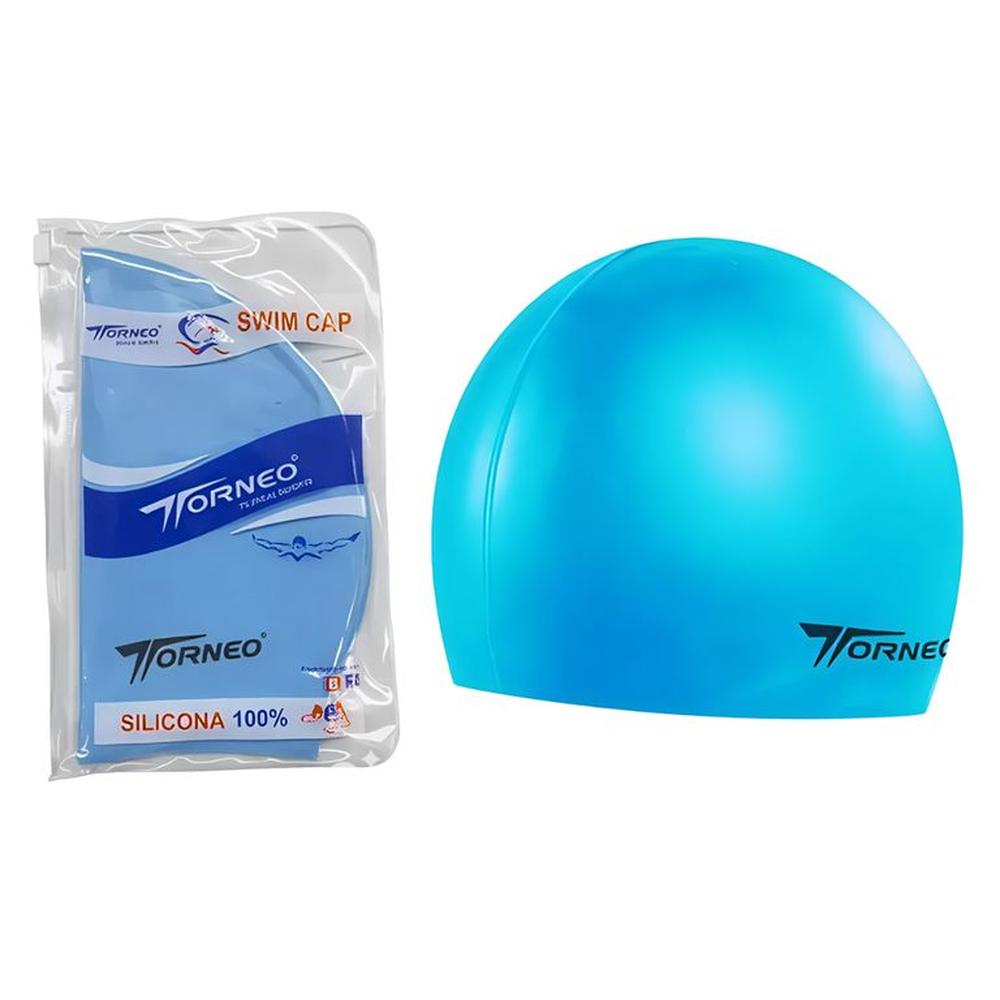 Gorro De Silicona De Natación Para Adultos Celeste - TORNEO