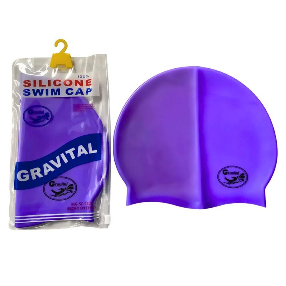 Gorro De Silicona De Natación Para Niños Morado - GRAVITAL
