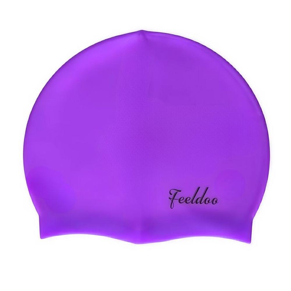 Gorro De Silicona De Natación Para Adultos Morado - FEELDOO
