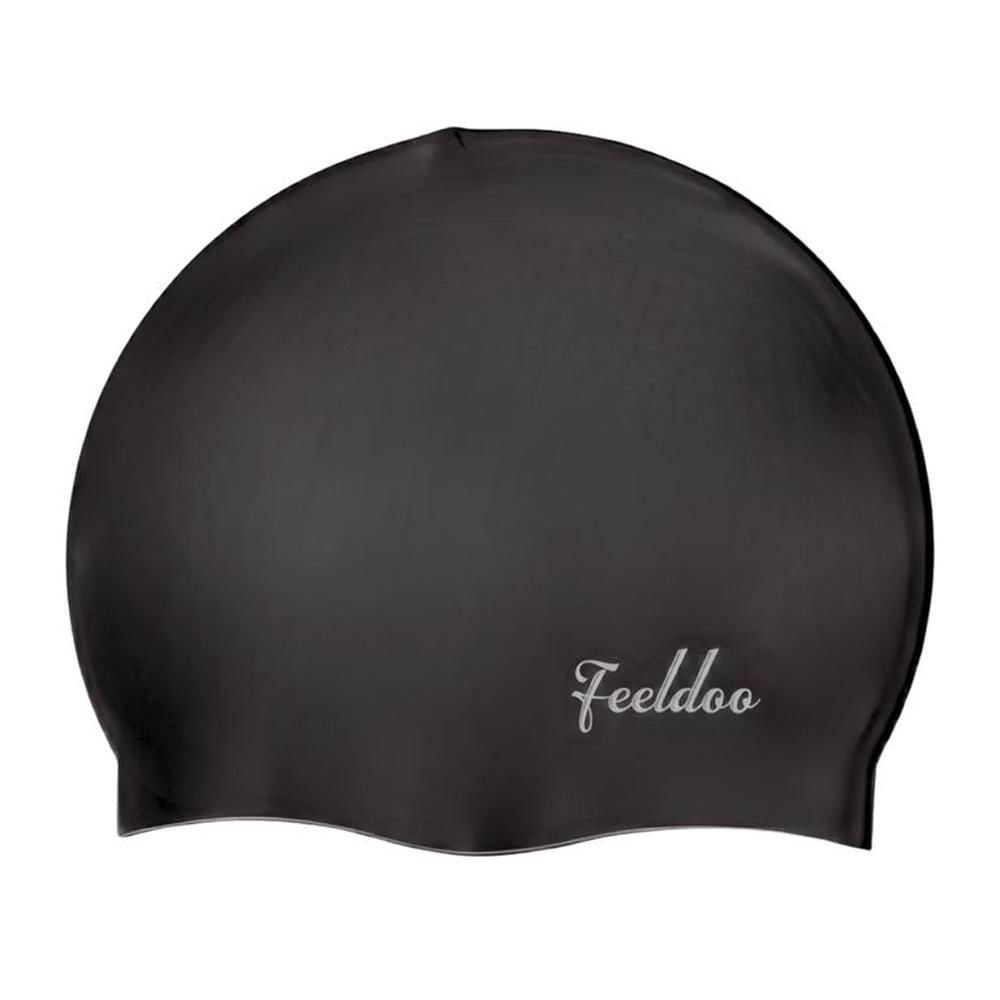 Gorro De Silicona De Natación Para Adultos Negro - FEELDOO