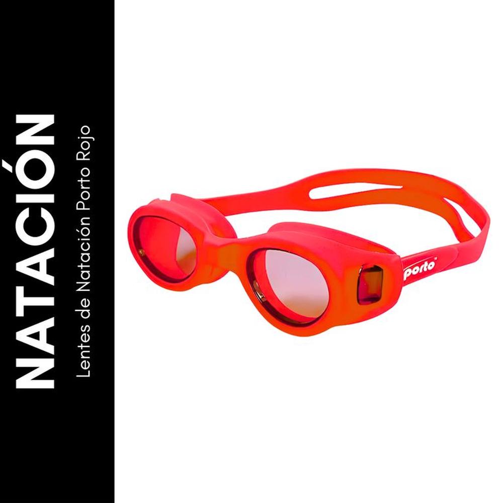 Lentes De Natación Para Adulto Thunder Porto Rojo