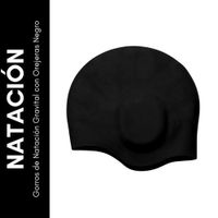 Gorro De Natacion Silico Con Orejera Gravital Negro