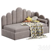 Cama Leo curvas plaza y media