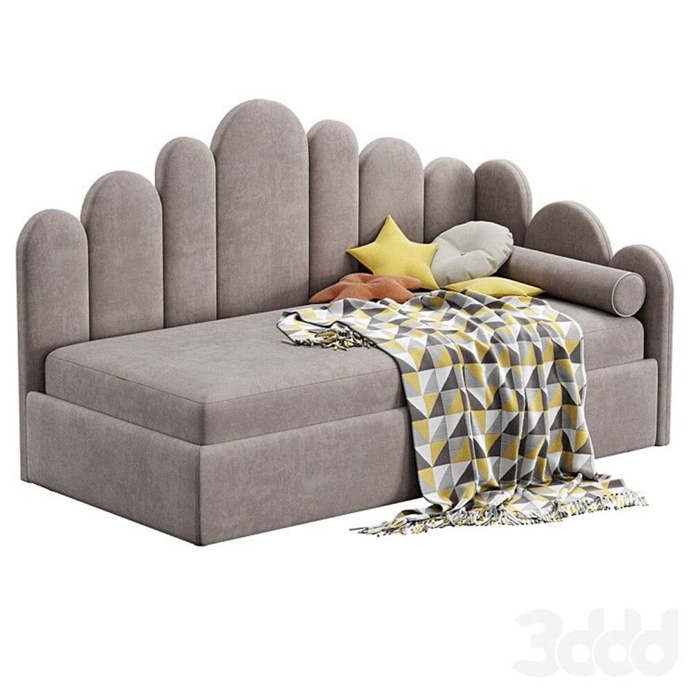 Cama Leo curvas plaza y media