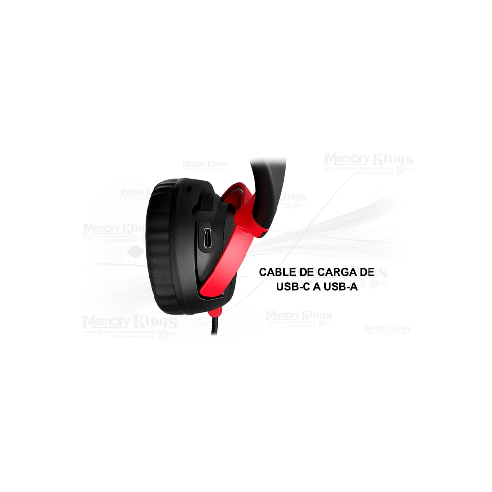 Auriculares inalámbricos para gaming HyperX Cloud Mini Kids en color negro - Sonido envolvente y có