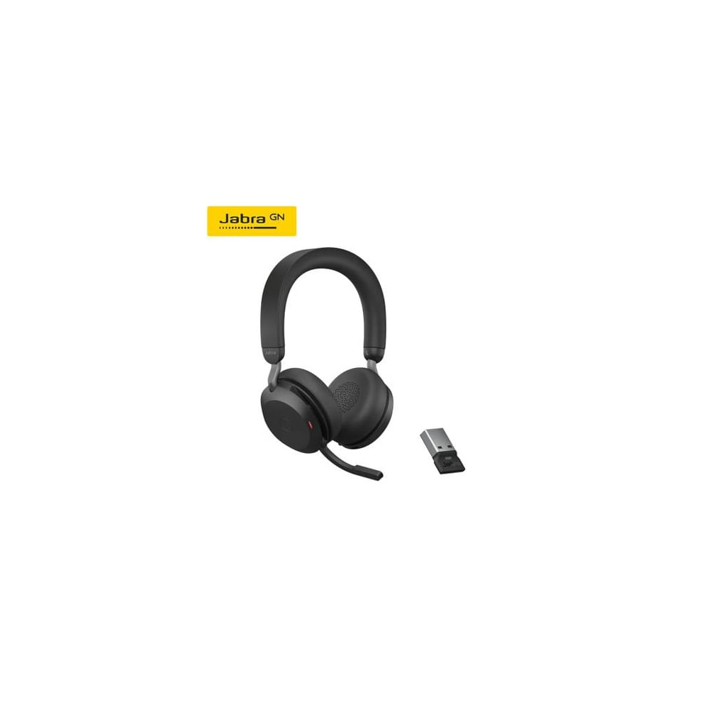 Auriculares Jabra Evolve2 75 inalámbricos estéreo con micrófono y cancelación de ruido, negros