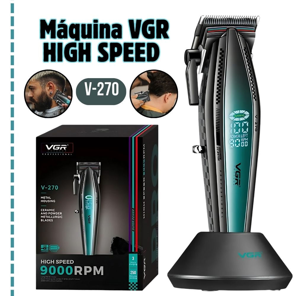 Máquina de Cortar Cabello High Speed VGR V-270