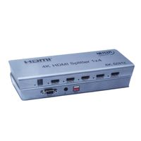 Splitter HDMI 1x4 Metalico 2.0 4K 60Hz 4 pantallas Ultra HD RS232