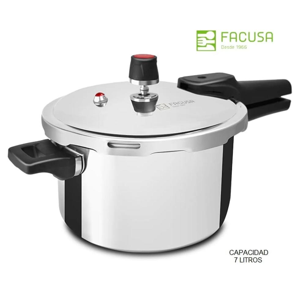 Olla a Presión Acero Inoxidable Cierre Extremo 7LT Facusa