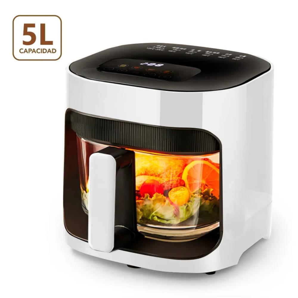 Freidora Aire Airfryer Digital 5L Moderna Sin Aceite 2400 W Blanco