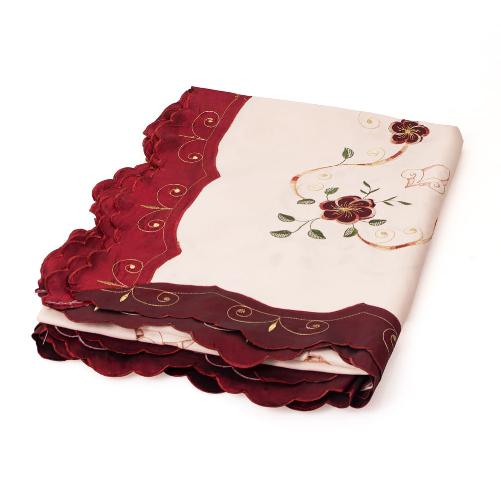 Mantel Rectangular Vino Para 8 Sillas De Poliester 270Cm