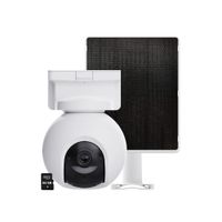 Cámara Ezviz CB8 PRO 4K 8MP Gira 360 Audio Doble vía Sirena Batería Panel Solar - SD 64GB