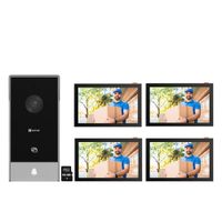 Kit Videoportero Inteligente Ezviz HP5 Full HD 2MP 3 Métodos Apertura 3 Monitores 64GB