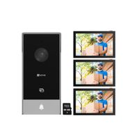 Kit Videoportero Inteligente Ezviz HP5 Full HD 2MP 3 Métodos Apertura 2 Monitores 64GB