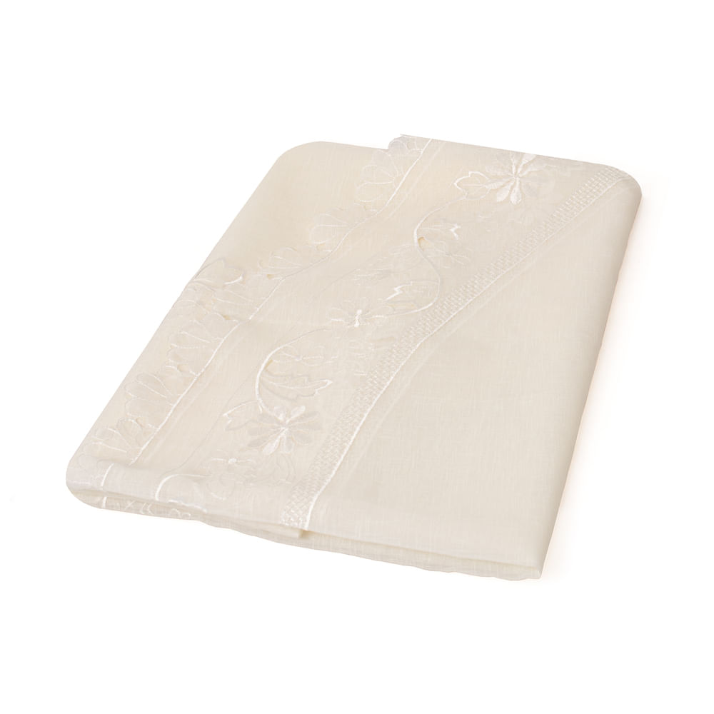 Mantel Redondo Para 4-6 Sillas De Poliester Crema 180Cm