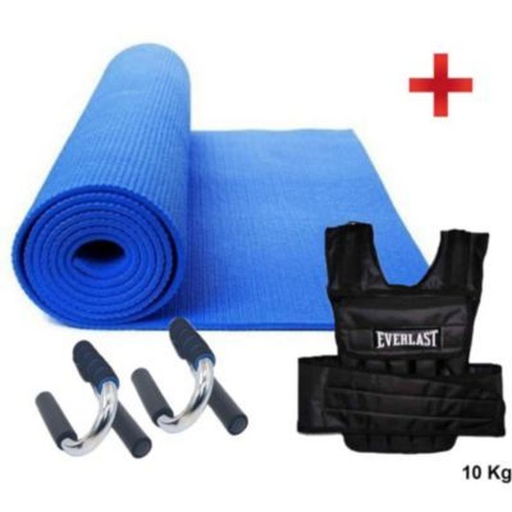 Barra Push Up Tipo S  Mat 6mm  Chaleco 10kg