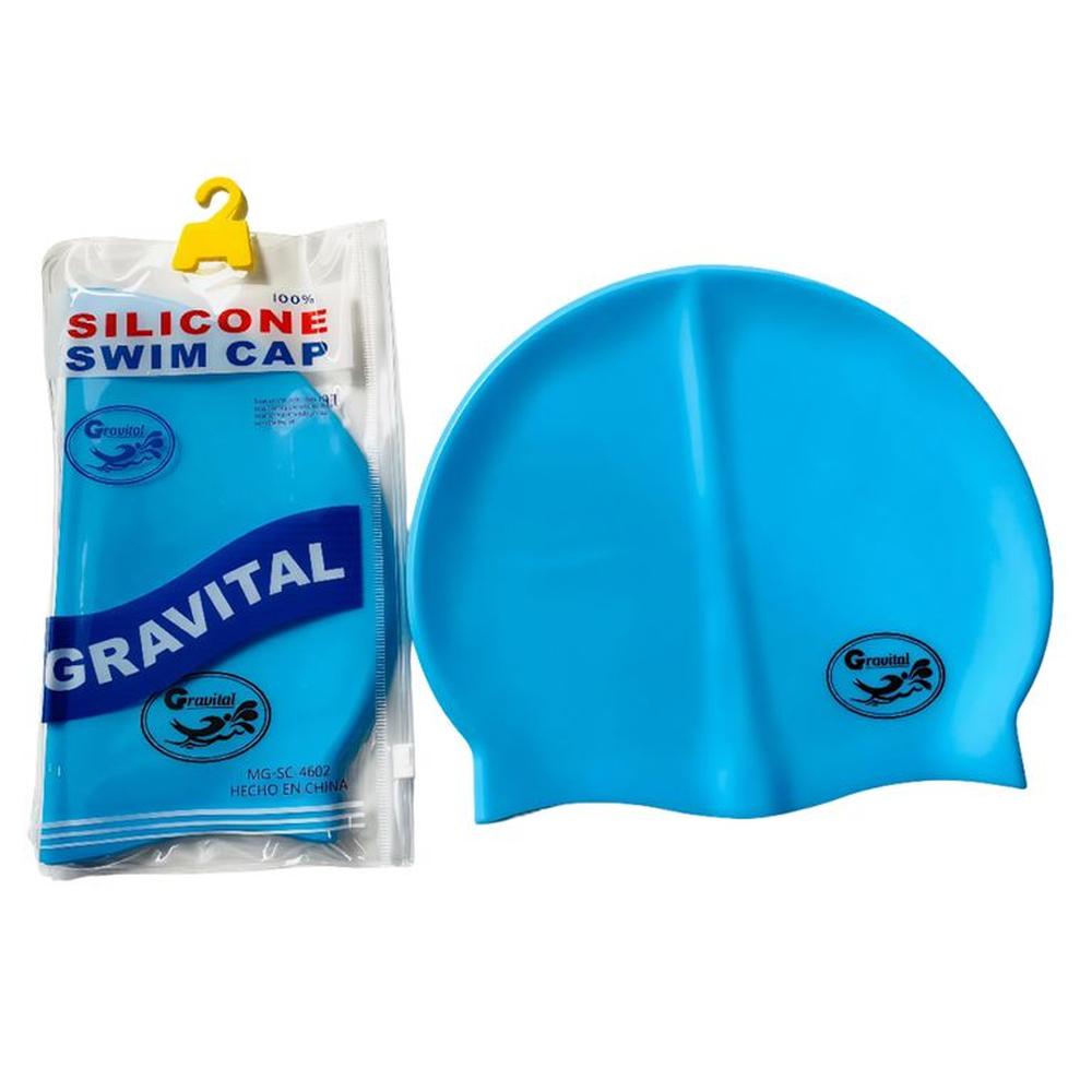 Gorro De Silicona De Natación Para Niños Celeste - GRAVITAL