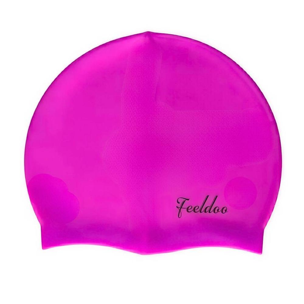 Gorro De Silicona De Natación Para Adultos Rosado - FEELDOO