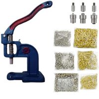 Máquina Troqueladora Con 6000 Ojales Metalicos de 6 Mm, 10 Mm Y 12 Mm