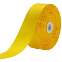 Cinta Satinada Satén de Doble Cara 4cm por 100 Metros Color Amarillo