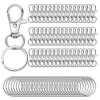 200 Argollas Aros Para Llaveros Y Ganchos Giratorios Metal Mosqueton