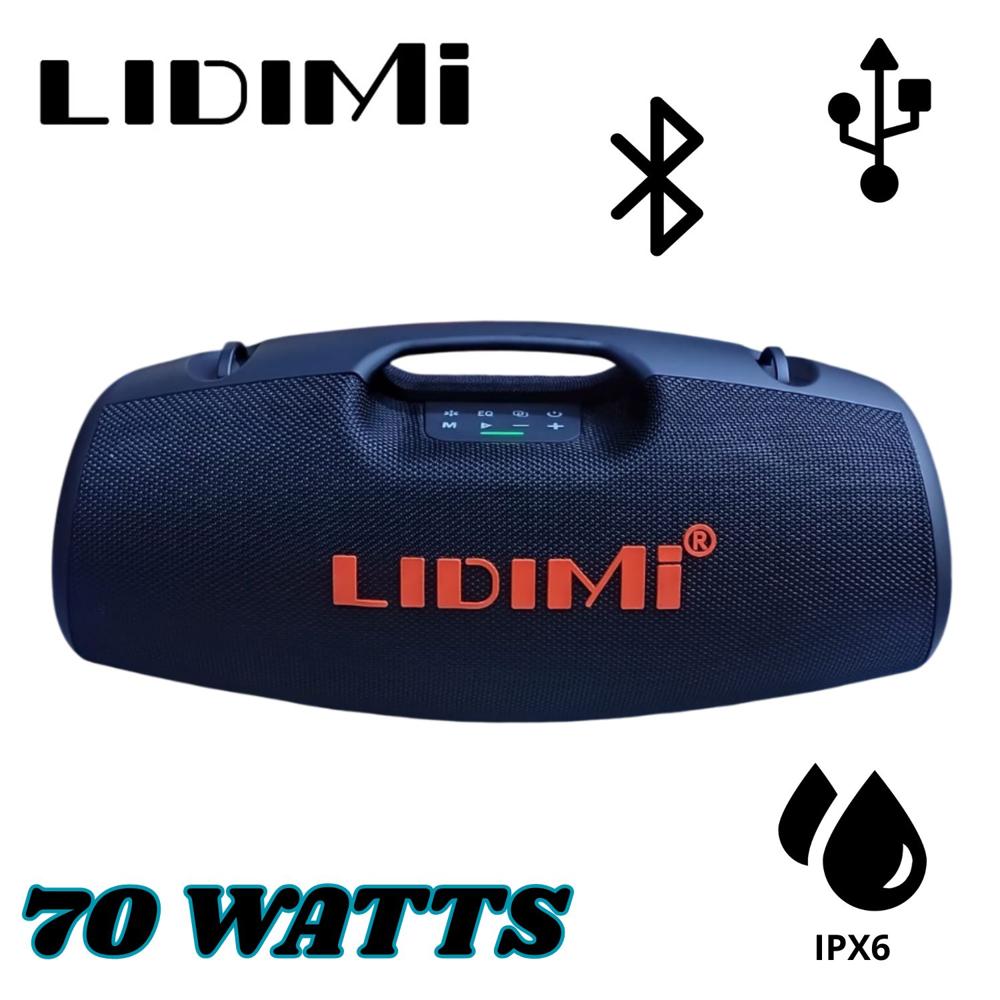 Parlante Portátil Lidimi LD S616 IPX6 USB TF AUX TWS Luces RGB