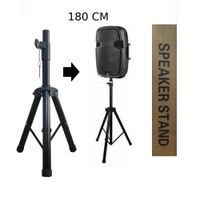 Tripode Soporte ParaParlante Altura 180 Cm Ajustable Negro