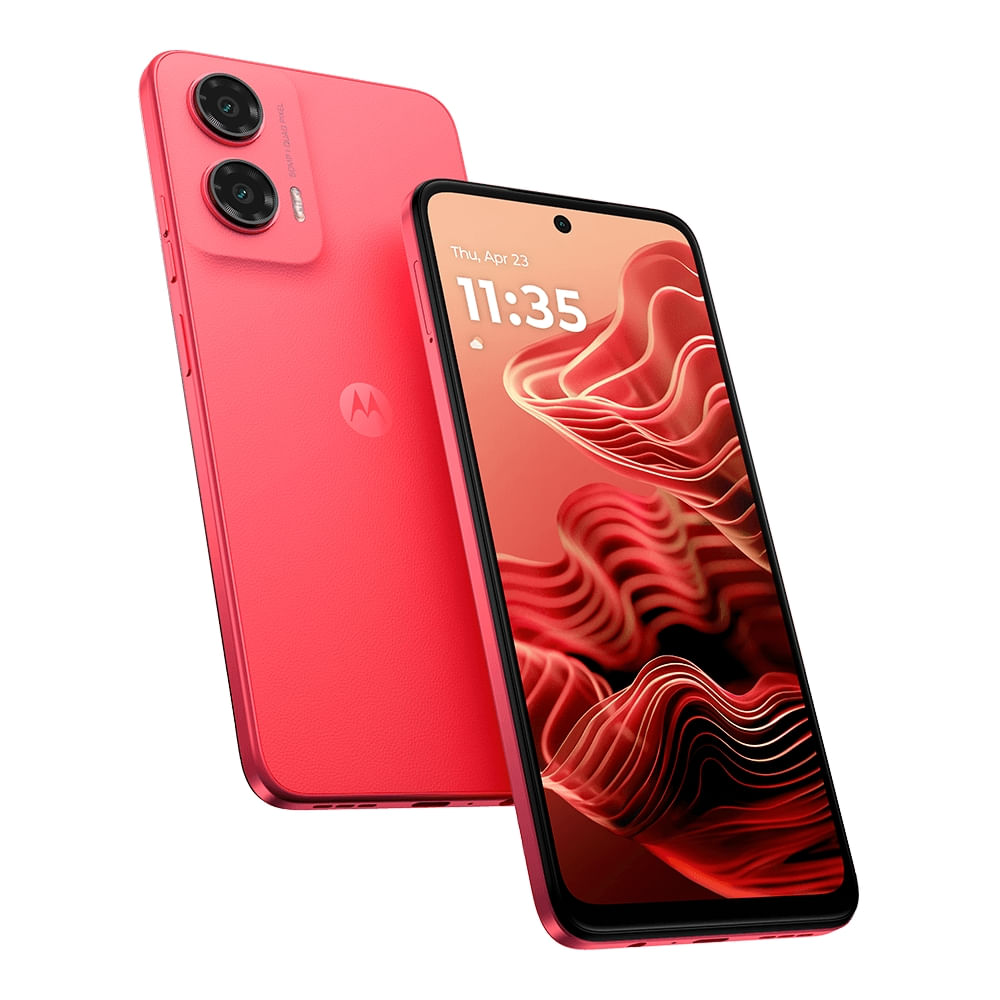 Motorola G35 smartphone de 256 GB en naranja, 4 GB RAM, Android, pantalla táctil y gran rendimiento