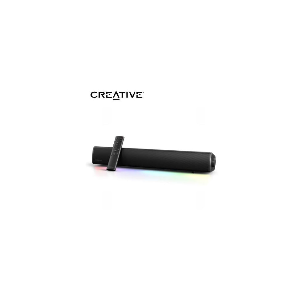 Parlante Creative Gaming Sound Bar GS5 RGB 60W Bluetooth USB-C Negro - Audio Inmersivo y Moderno
