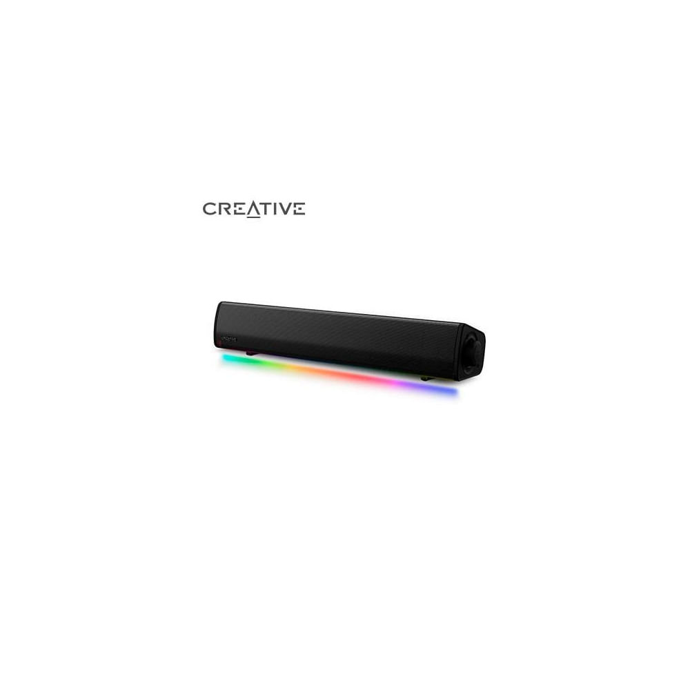 Parlante Creative Gaming Sound Bar GS3 RGB 24W Bluetooth 5.4 USB-C - Potente sonido en color negro
