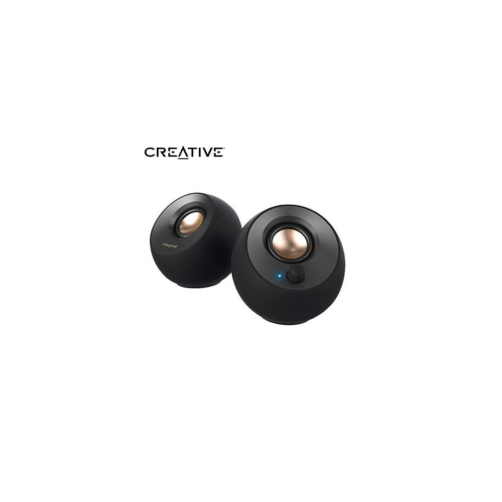 Parlante Creative Pebble 2.0 4.4W USB-Powered Negro – Sonido de Alta Calidad para tu PC