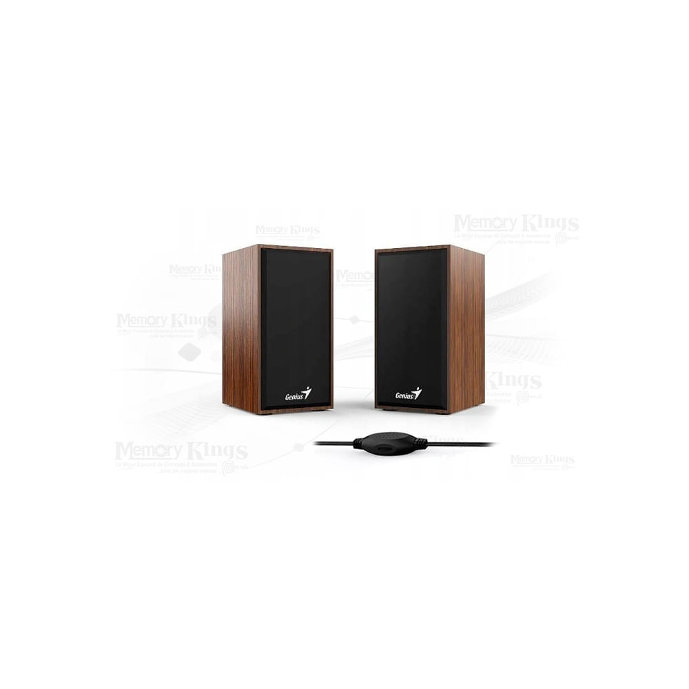 Parlante Genius SP-HF180 de 6W con USB y diseño de madera - sonido envolvente y elegante