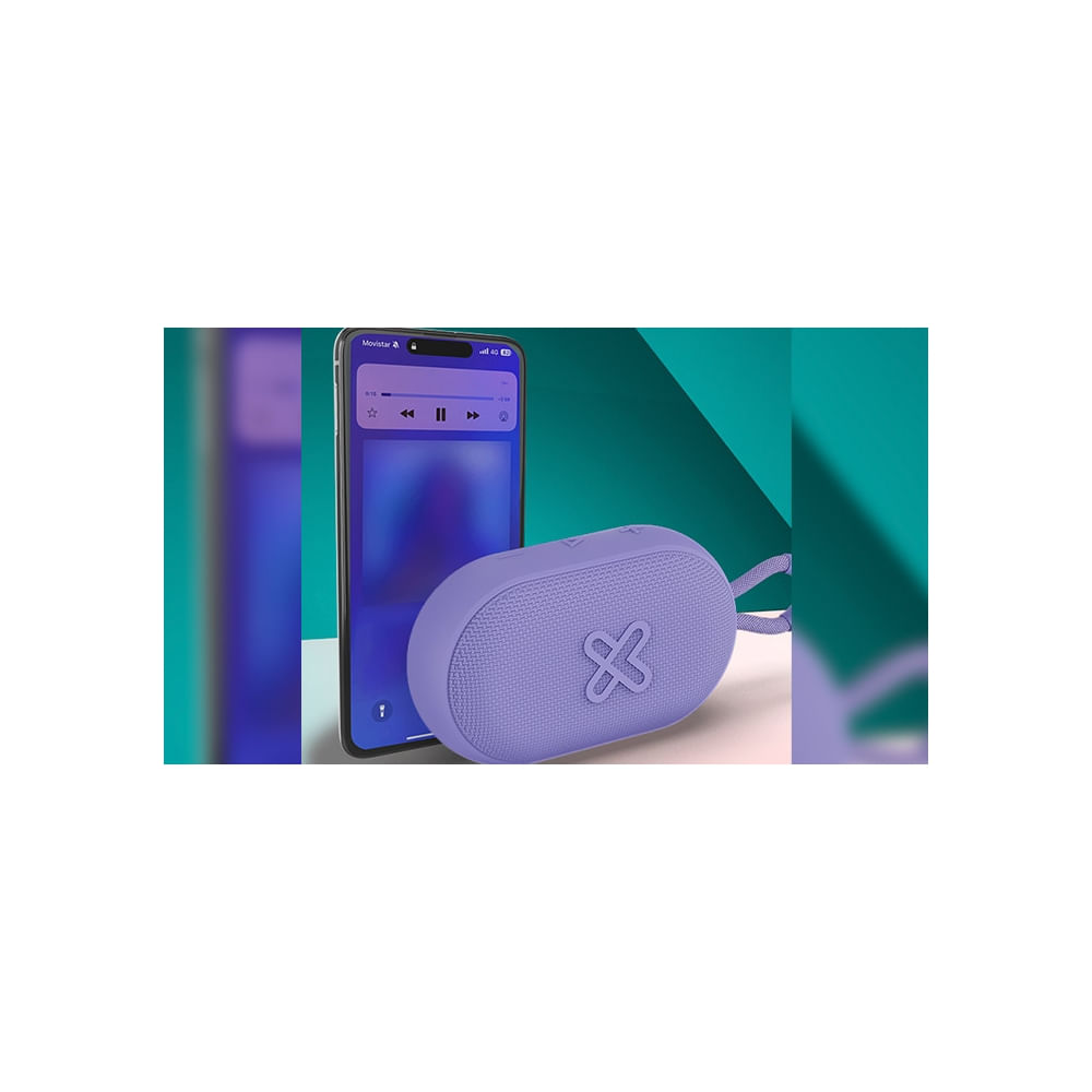 Klip Xtreme KBS-030PR altavoz Bluetooth TWS púrpura, 12 horas deBatería, resistente al agua IPX7