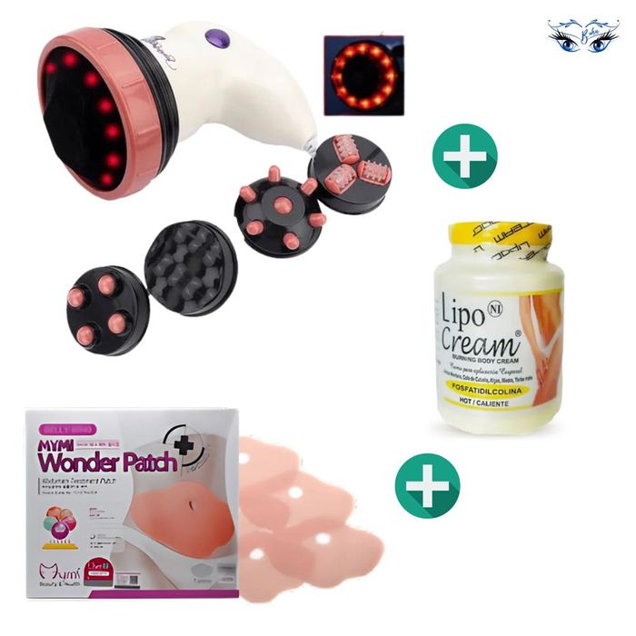 Super Pack Masajeador Anticelulitis con Pomo Quemador de grasa