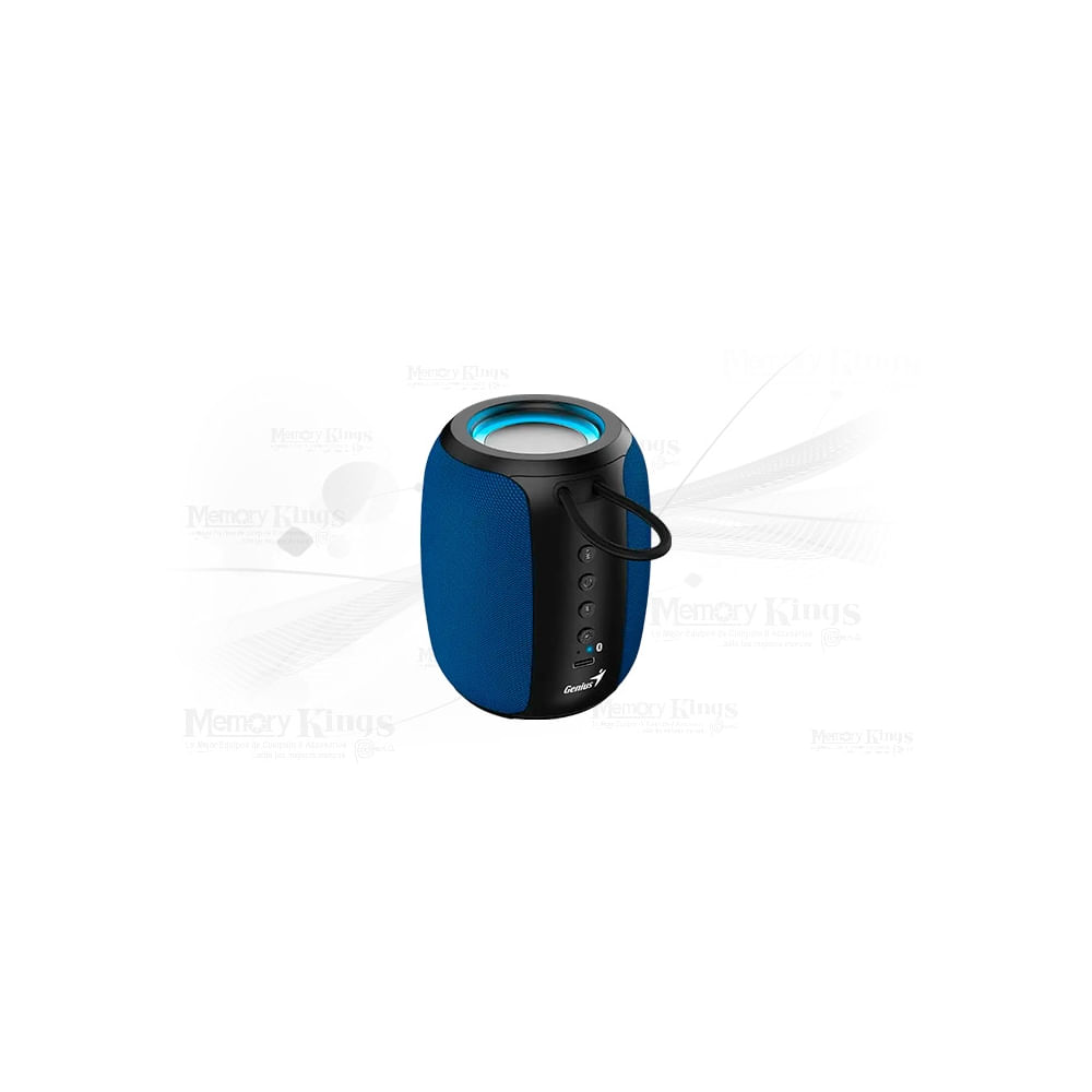 Parlante Genius SP-915BT Bluetooth 5W con RGB, diseño negro y azul - Audio envolvente y moderno