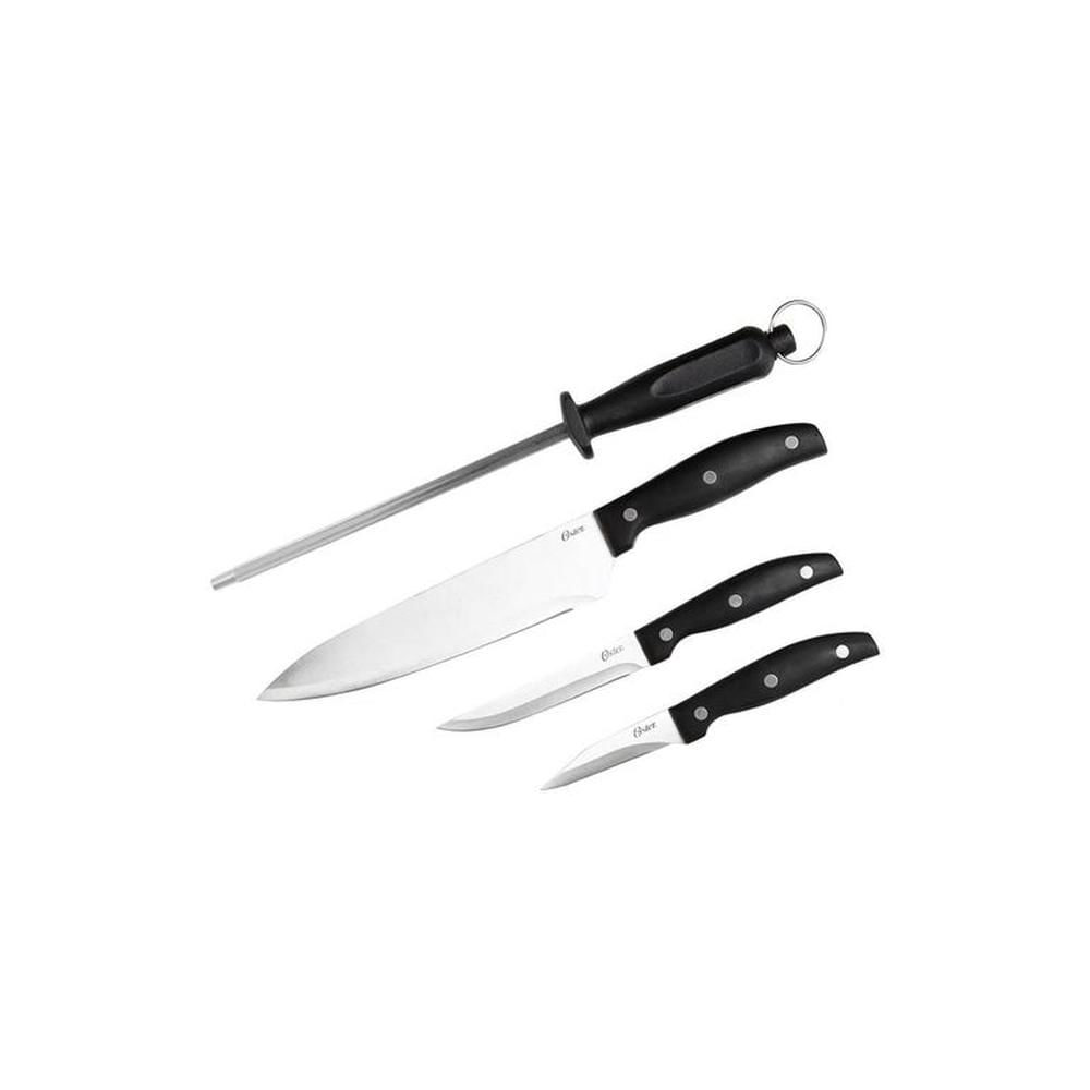 Juego de Cuchillos 4Pzs Acero Inoxidable Oster 75679-04 Negro