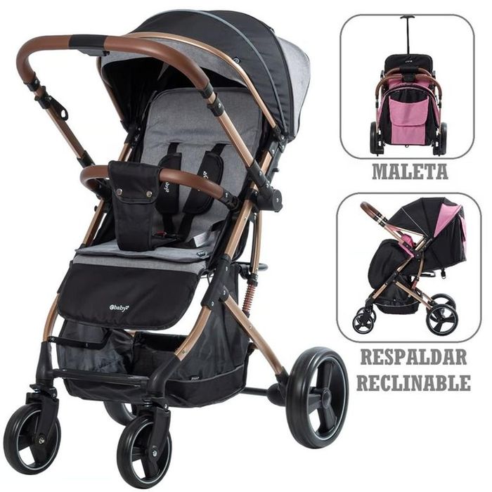 coche de paseo Rudi tipo maleta Ebaby EB119 Gris| Promart