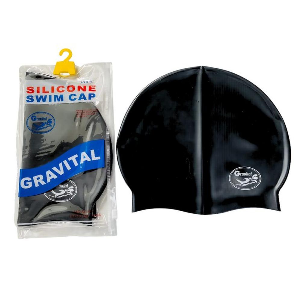 Gorro De Silicona De Natación Para Niños Negro - GRAVITAL